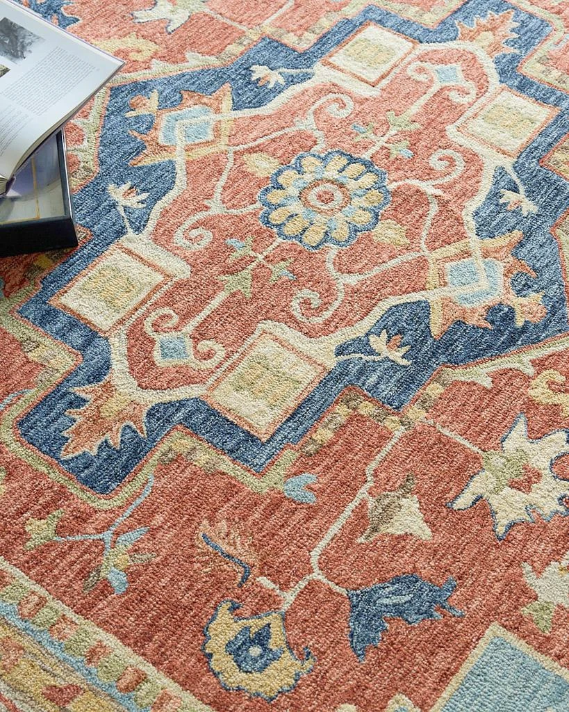 Exquisite Rugs Richmond Serapi Hand-Tufted Beige/Red Rug, 9' x 12' 6