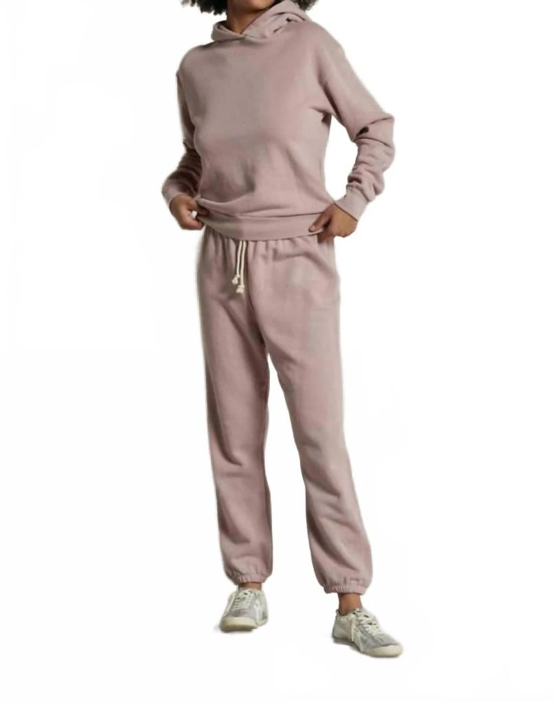 PERFECTWHITETEE French Terry Easy Sweatpant In Mauve 2