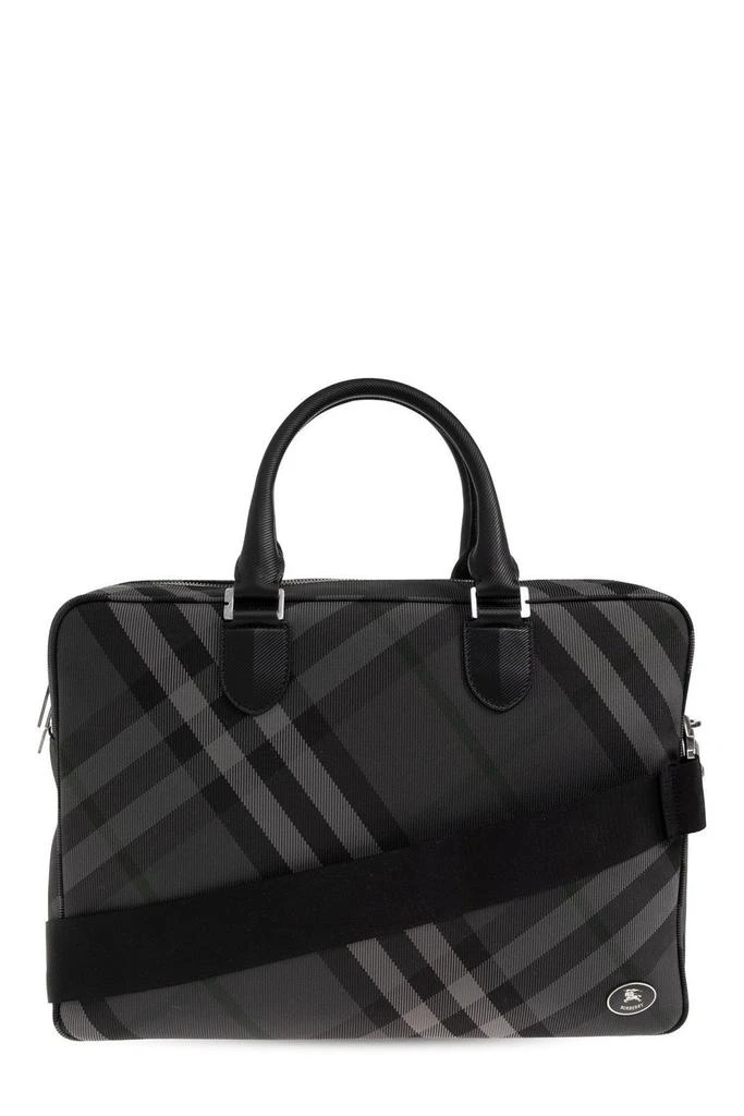 Burberry Burberry Grid Check Pattern Briefcase