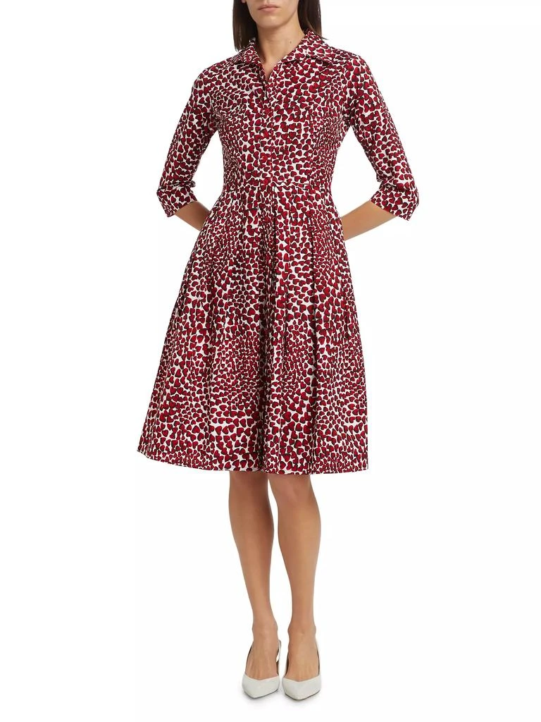 SAMANTHA SUNG Audrey Three-Quarter Sleeve Midi-Shirtdress 8