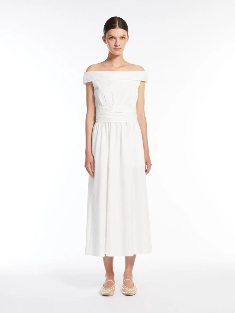 Weekend Max Mara Off-the-shoulder poplin dress 2