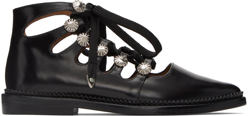 Toga Pulla SSENSE Exclusive Black Lace-Up Shoes