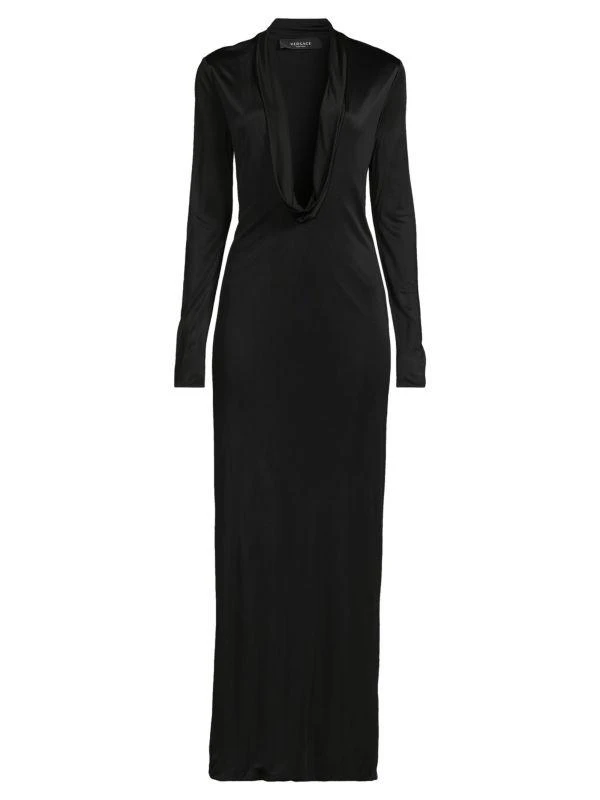 Versace Plunging Neckline Maxi Dress 3