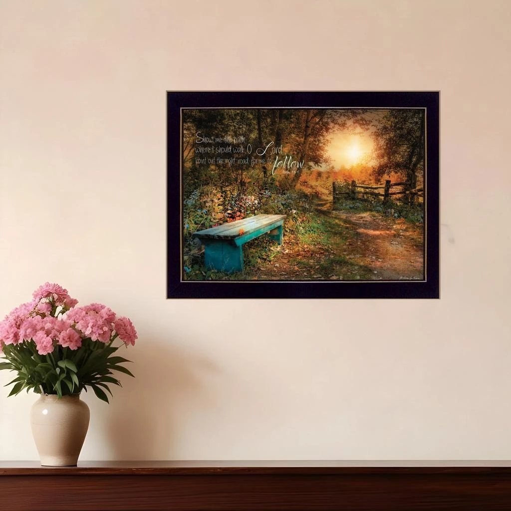 Hivvago Show Me the Path 2 Black Framed Print Wall Art