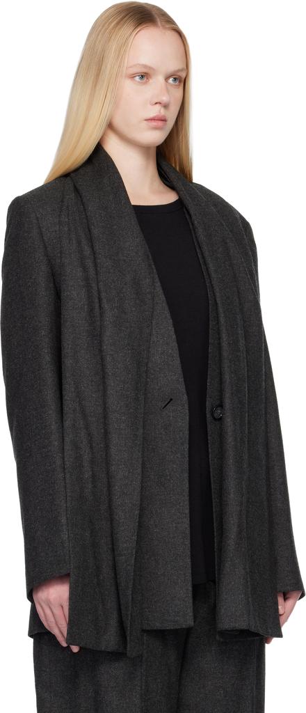 Totême Gray Scarf Blazer