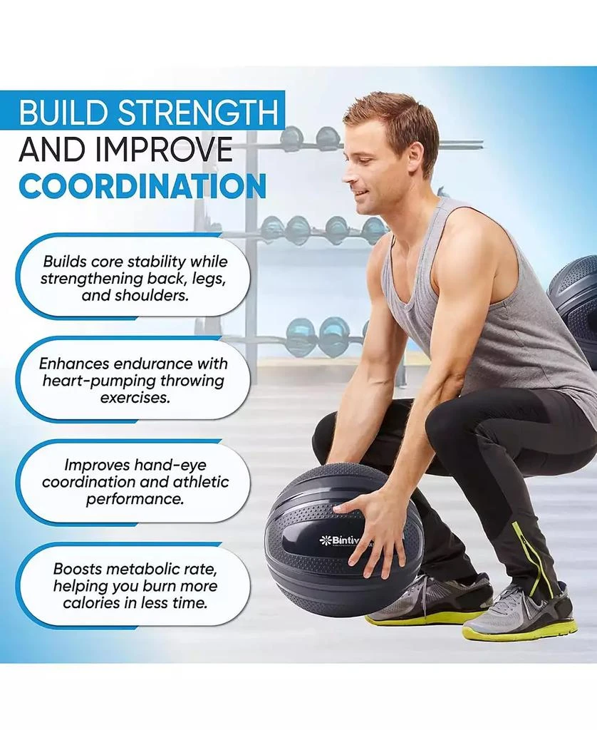 Bintiva Textured Slam Ball Kit - Black 4