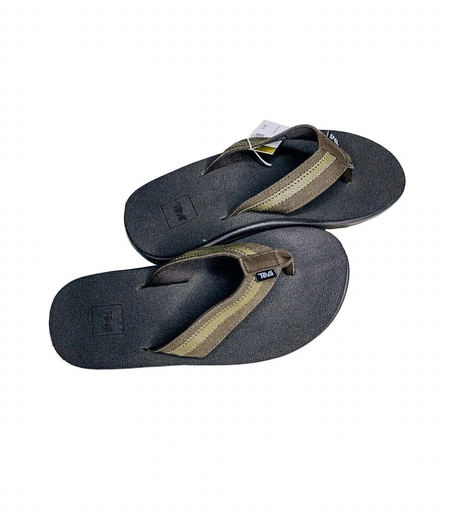 Teva Men's Voya Canvas Flip Flop In Dark Olive 1