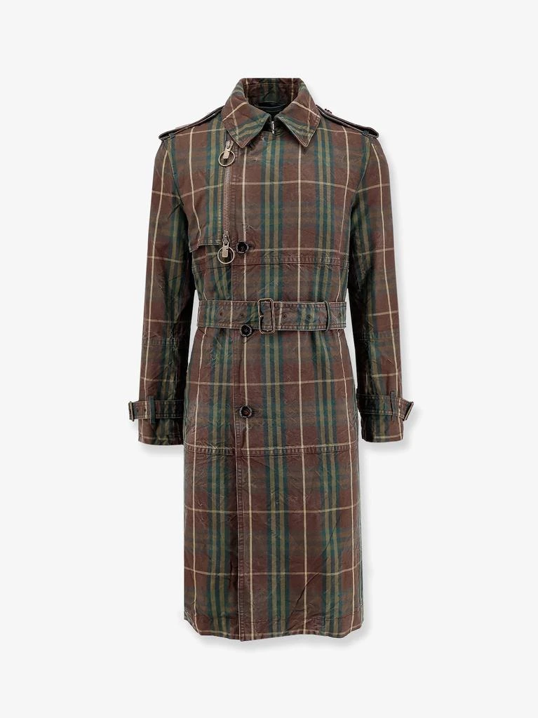 Burberry Cotton trench with check motif from Nugnes 1920