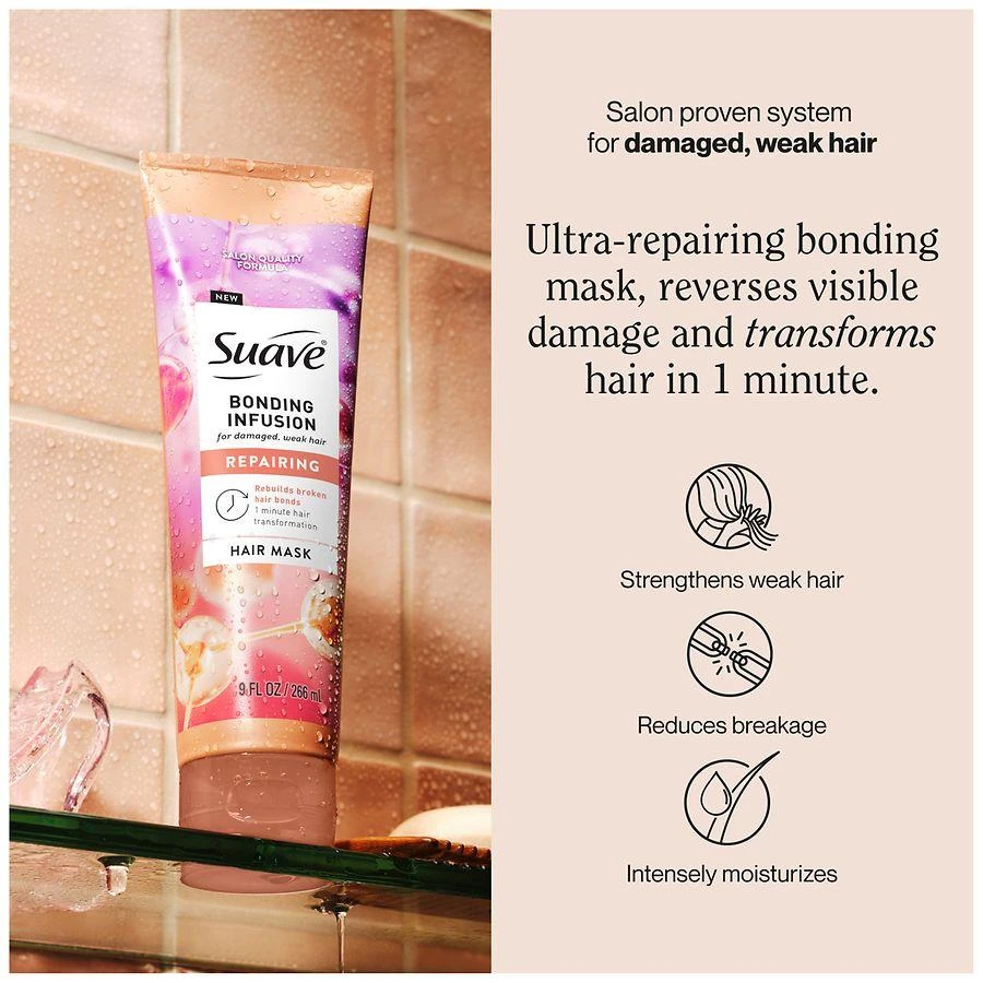 Suave Bonding Infusion Repairing Hair Mask, 1-Minute Transformation 3