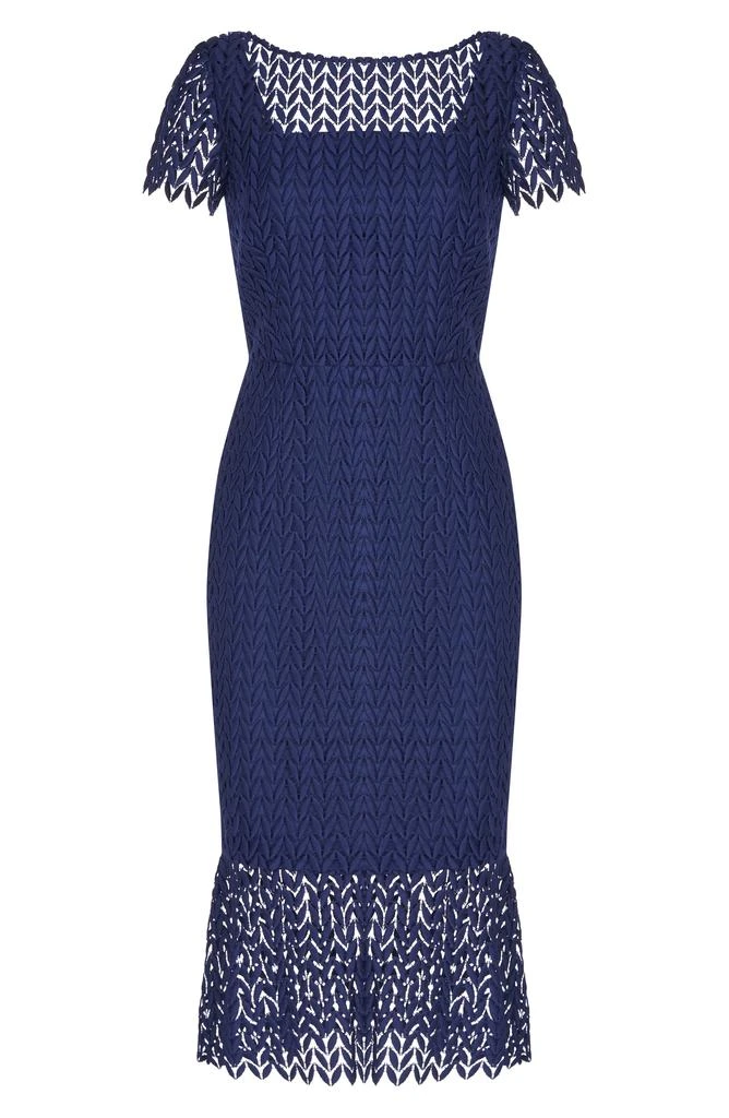 Kay Unger Tatum Floral Lace Midi Cocktail Dress 4