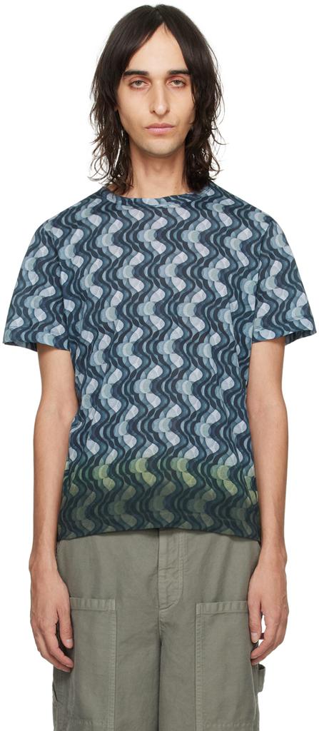 正規 DRIES VAN NOTEN Sheer Draped T-shirt Dries Van Noten Brown Sheer Draped T-shirt Dries Van Noten
