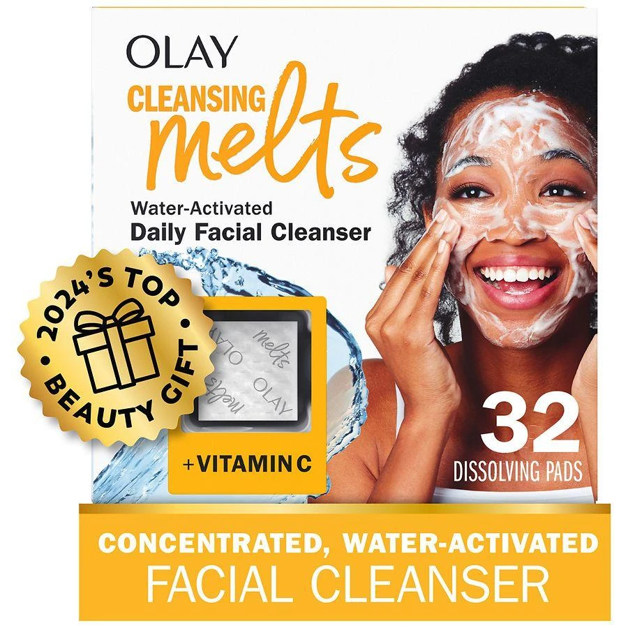 Olay Cleansing Melts + Vitamin C Face Cleanser, Water-Activated 2