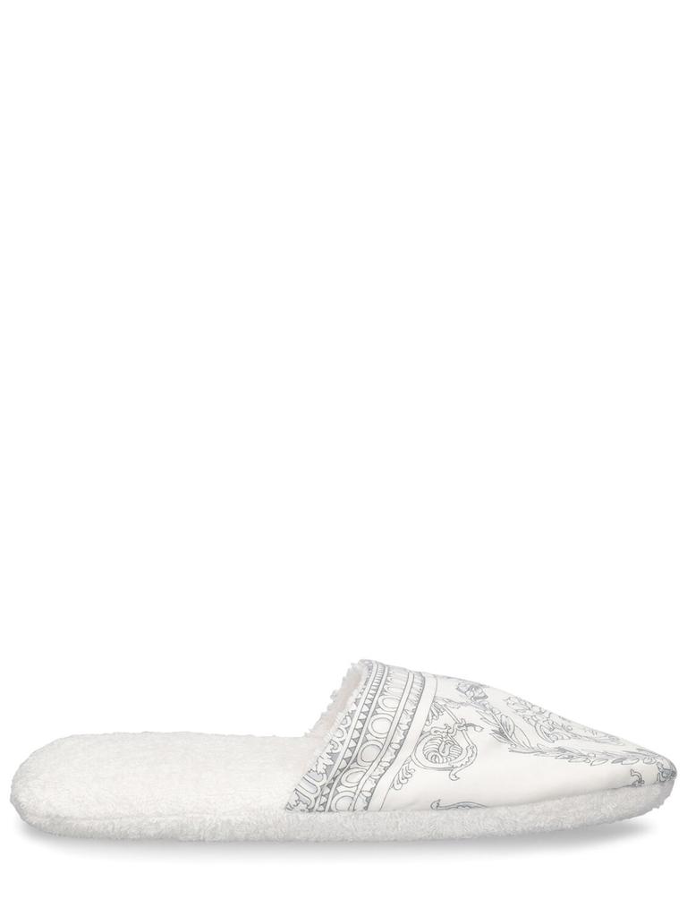 VERSACE Barocco & Robe Cotton Slippers
