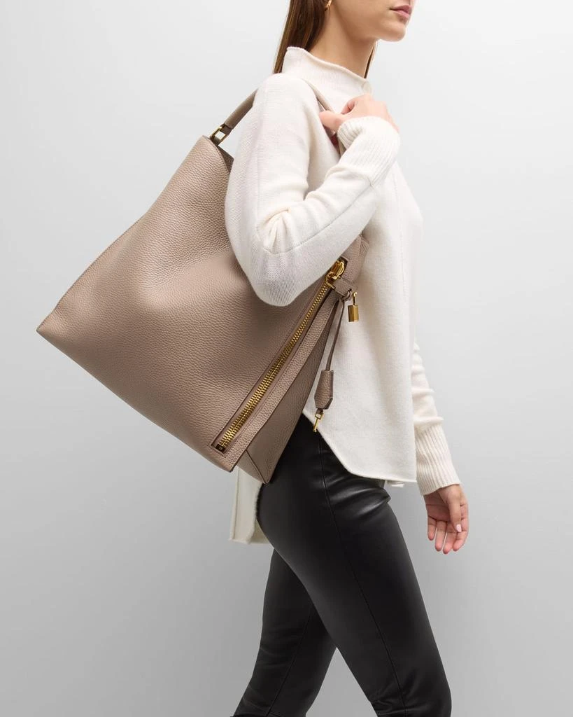 Tom Ford Alix Hobo Large in Grained Leather 5