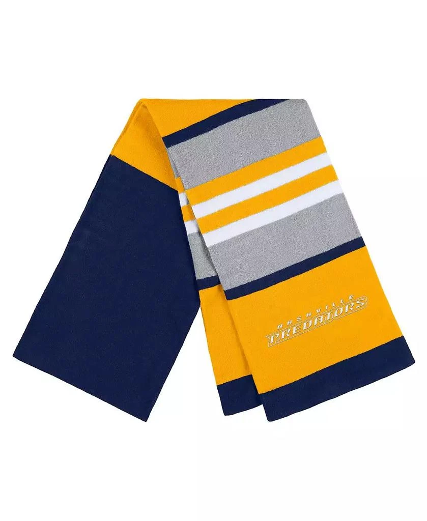 WEAR by Erin Andrews Women's Nashville Predators Stripe Glove and Scarf Set 3