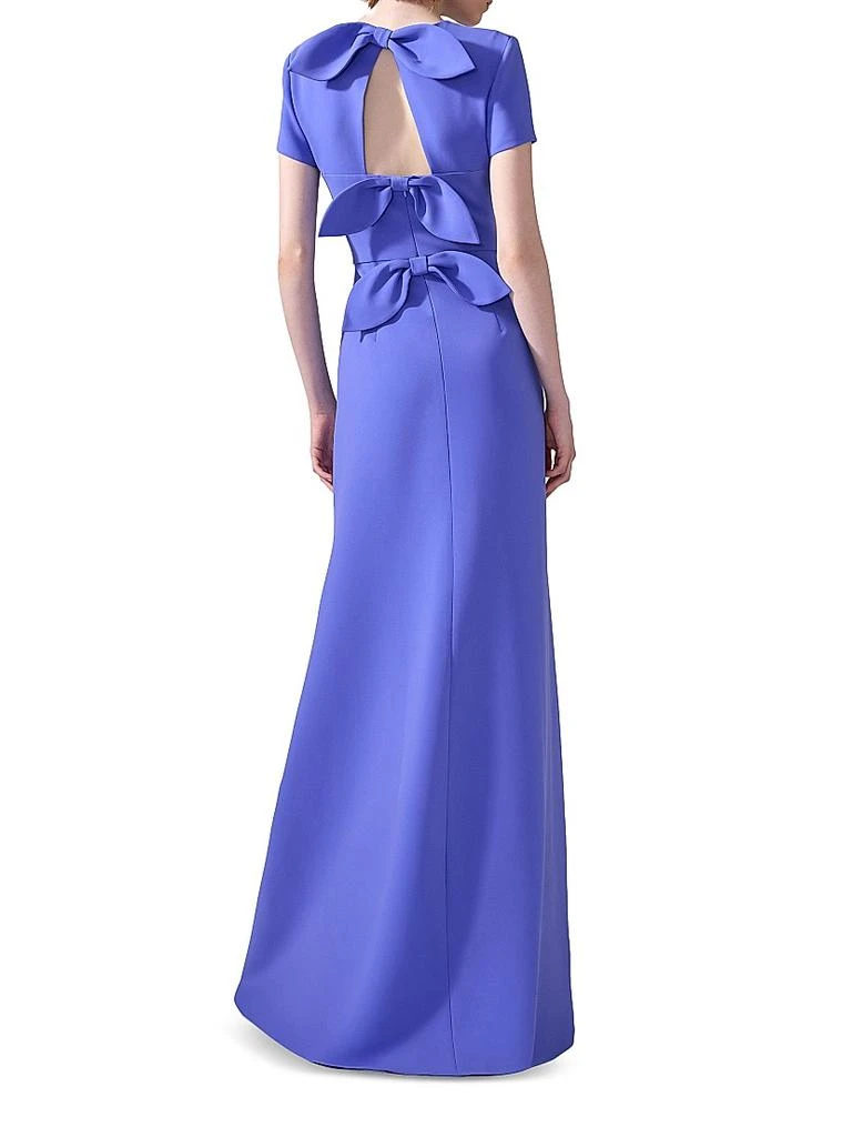 Carolina Herrera Cabana Floral-Embroidered Bow Gown 3