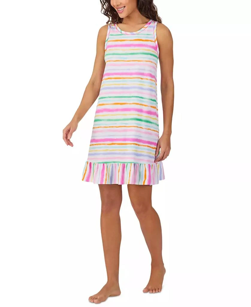 Cuddl Duds Women's Sleeveless Ruffled-Hem Chemise 1