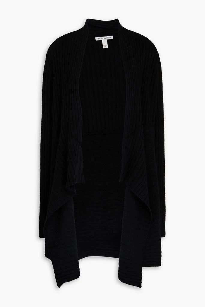 Autumn Cashmere Asymmetric ribbed-knit cardigan 1