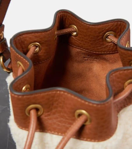 Valentino VLogo Signature shearling bucket bag 3