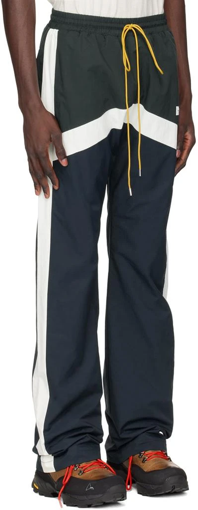 Rhude Navy & Green Motorsport Track Pants 2