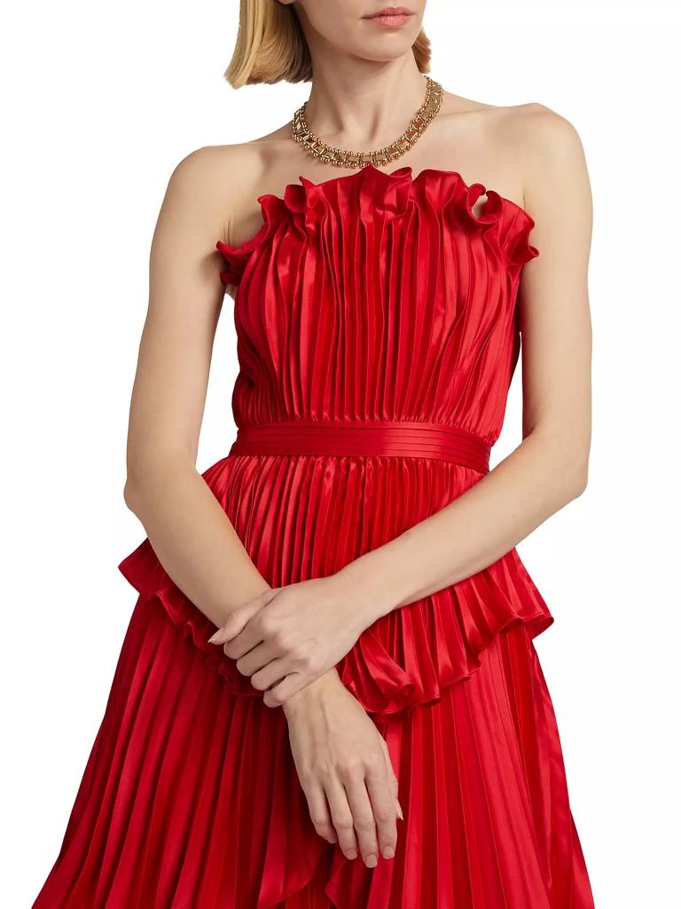AMUR Janey Tiered Shell High-Low Gown 6
