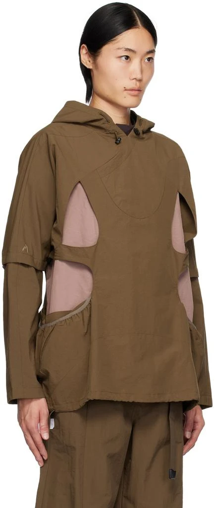 Archival Reinvent Brown Windbreaker Jacket 2