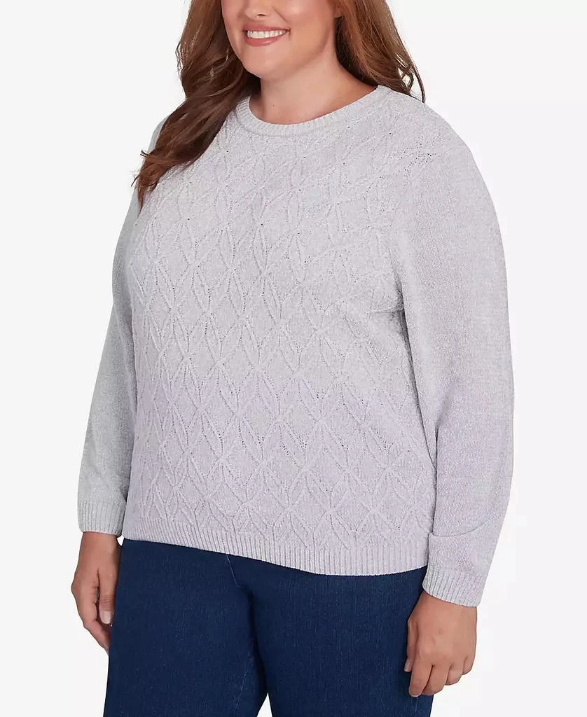 Alfred Dunner Plus Size Classic Chenille Pullover Sweater 3