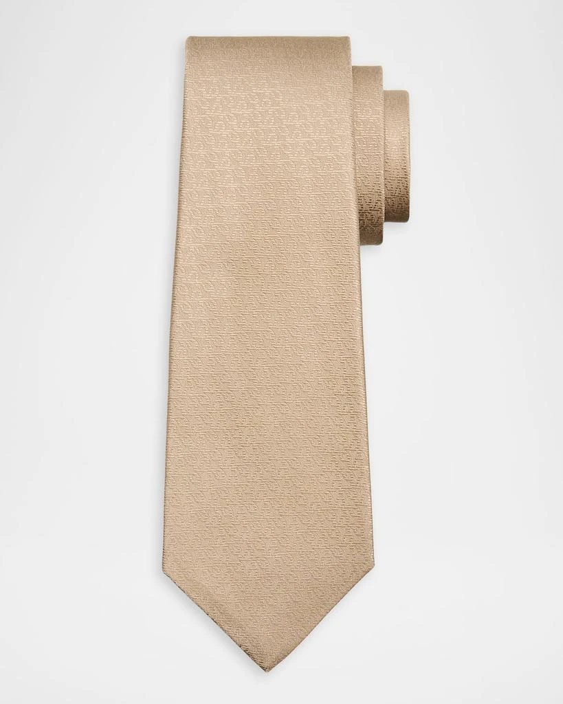 Kiton Men
s Tonal Jacquard Silk 7-Fold Tie