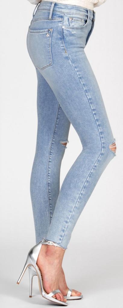 Black Orchid Carman High Rise Fray Denim In Flying High