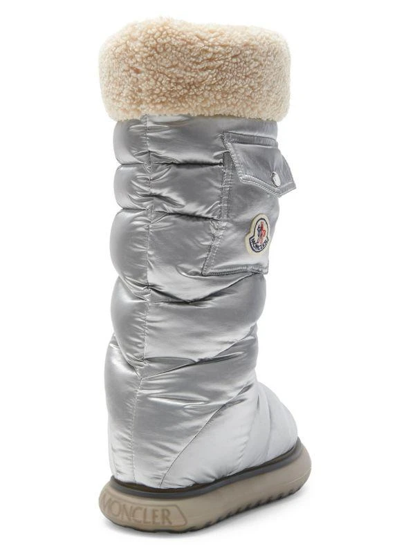 Moncler Gaia Pocket Metallic Faux Fur-Trim Snow Boots 3