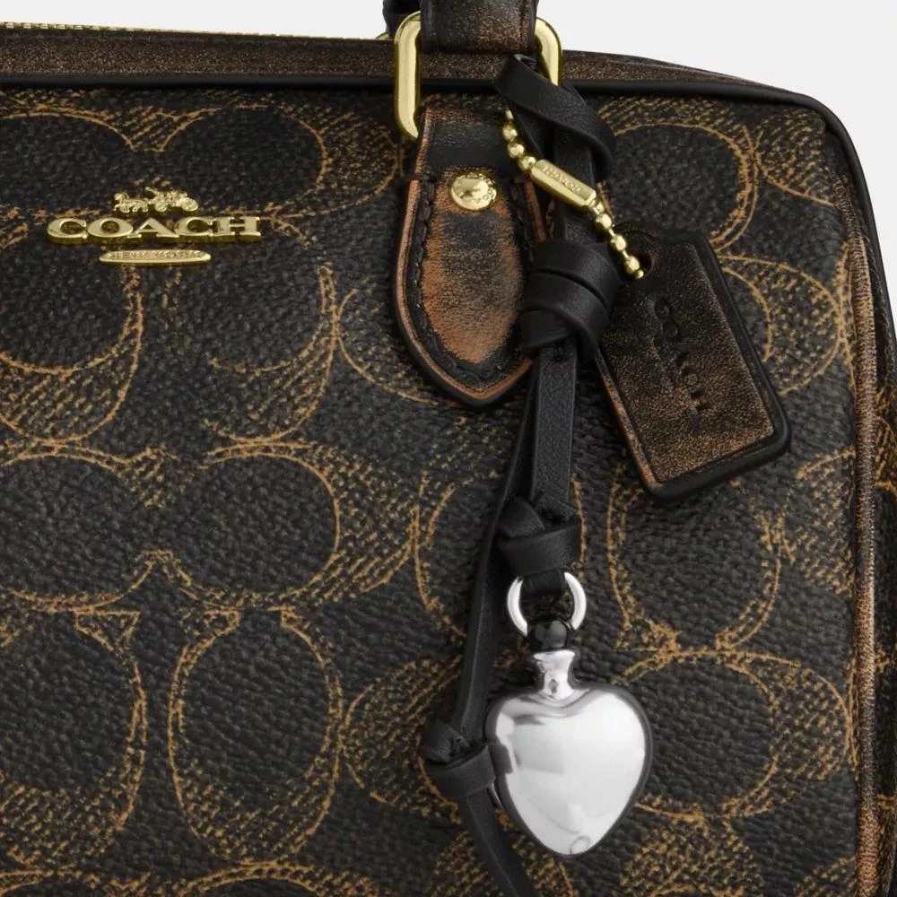 Coach Mini Rowan Crossbody Bag In Loved Signature Canvas With Charms 7