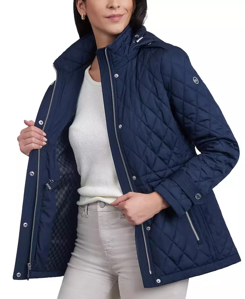 Michael Kors Women's Petite Quilted Hooded Anorak Coat 4