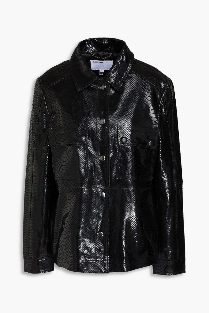 Muubaa Snake-effect leather jacket