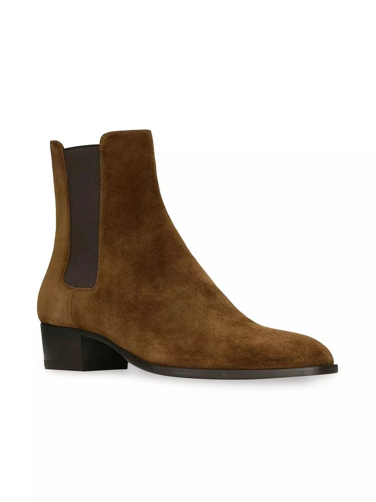 Yves Saint Laurent Wyatt Chelsea Boots In Suede 3
