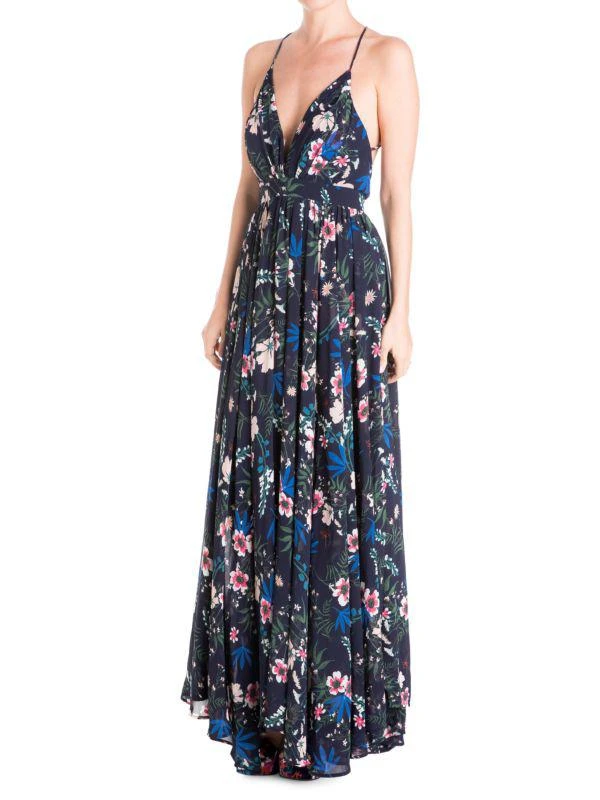 Meghan LA Enchanted Garden Floral-Print Maxi Dress 3