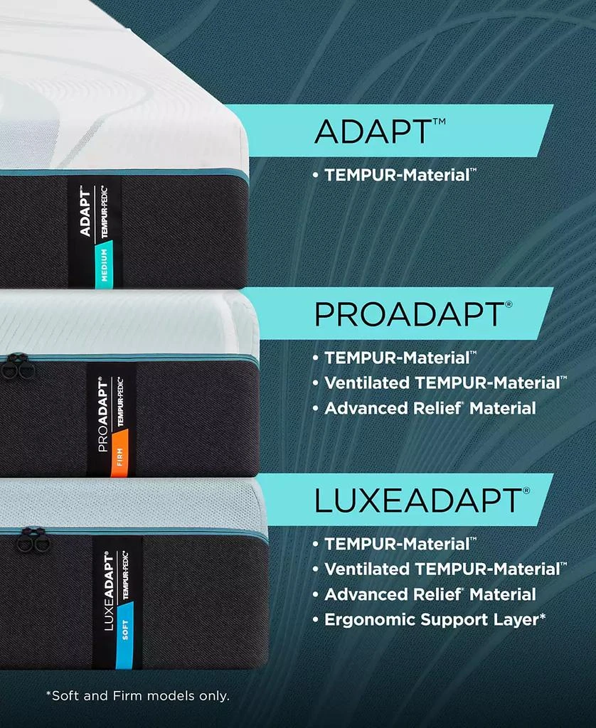 TEMPUR-PEDIC Adapt 11" Medium Memory Foam Mattress Collection 3