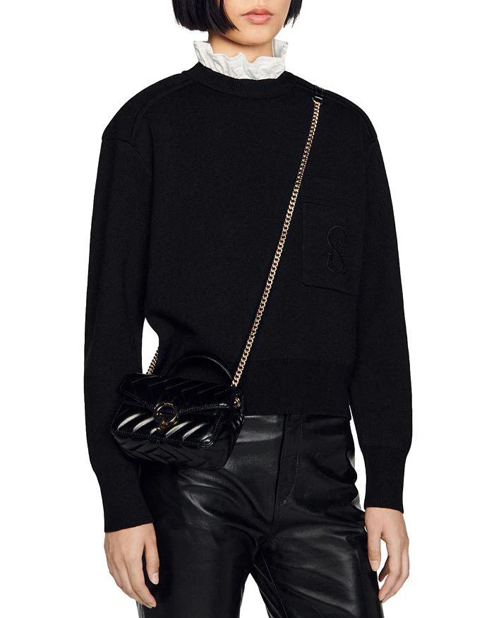 Sandro Lucien Ruffled Neck Sweater 6