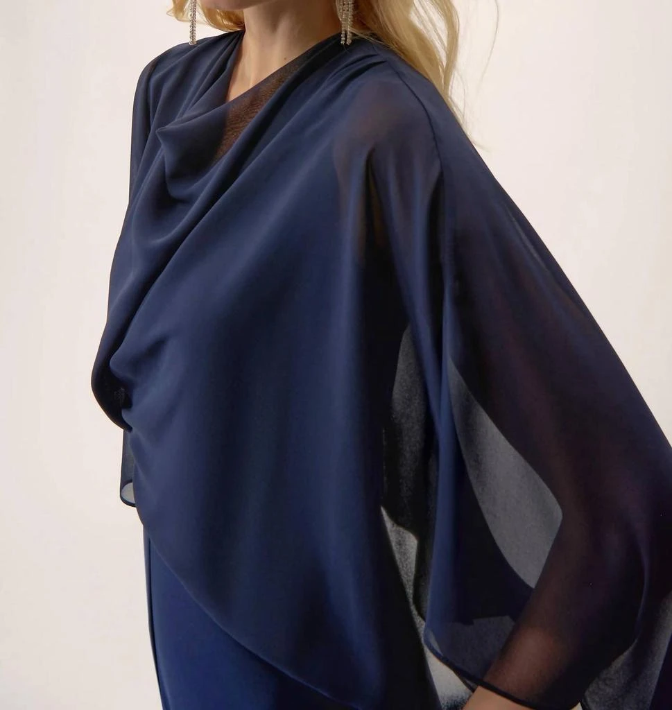 JOSEPH RIBKOFF Joseph Ribkoff - Chiffon Overlay Wide Leg Jumpsuit 5