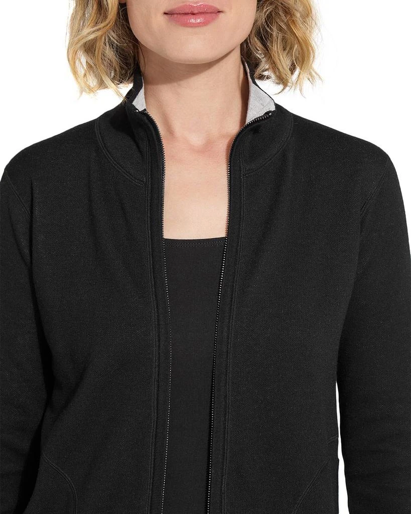 Lyssé Reversible Cashmere Zip Up Cardigan 6