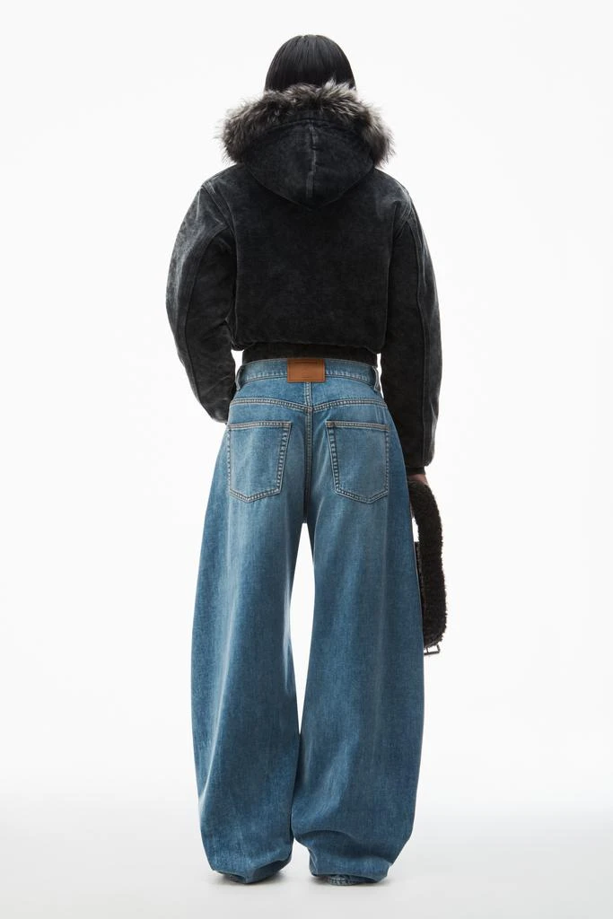 Alexander Wang low-rise rounded oversized jeans in brushed denim 4