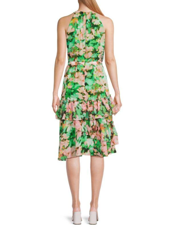 BCBG Tiered Ruffle Midi Dress 2
