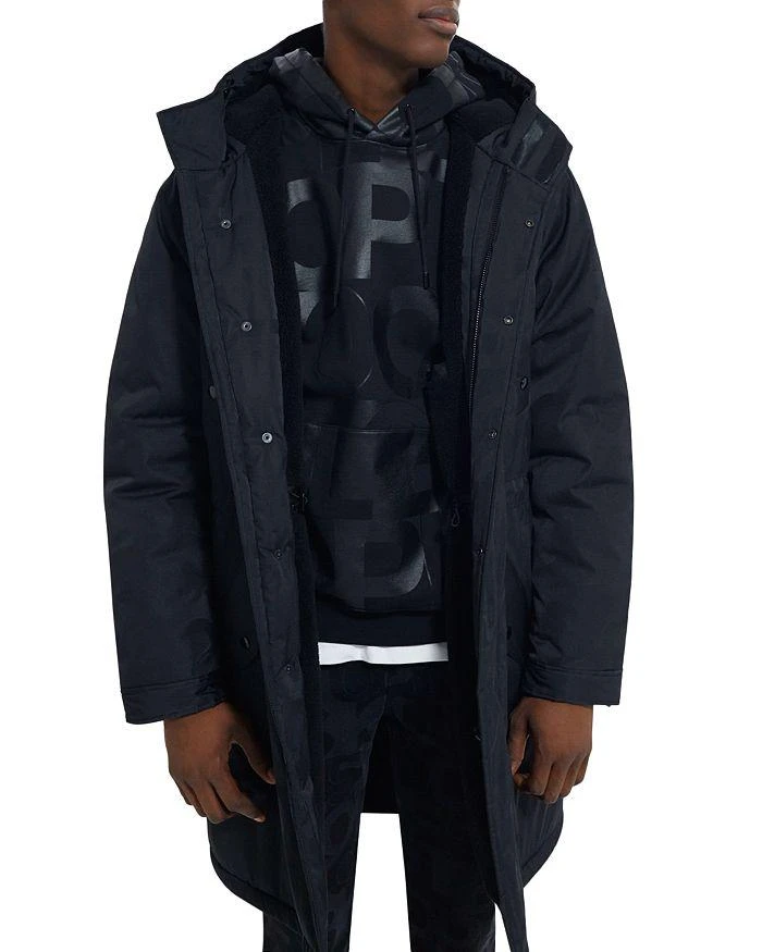 The Kooples Jacquard Allover Logo Waterproof Jacket