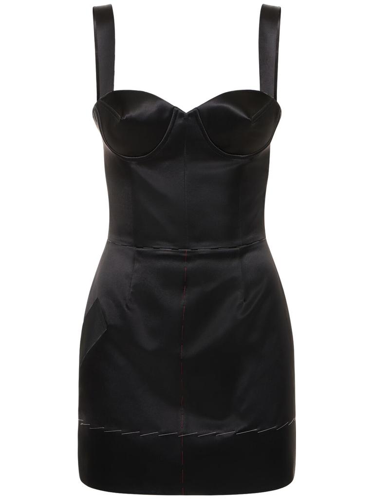 MAISON MARGIELA Duchesse Satin Mini Corset Dress