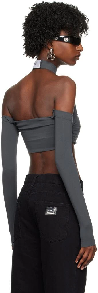 Dolce & Gabbana Gray Kim Kardashian Edition Off-The-Shoulder Top 3