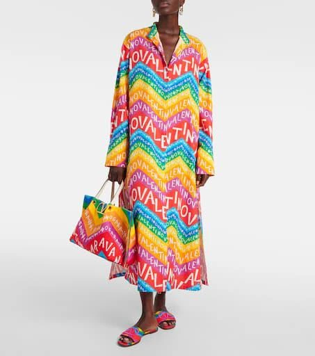 Valentino Valentino Chevron 24 cotton shirt dress 6