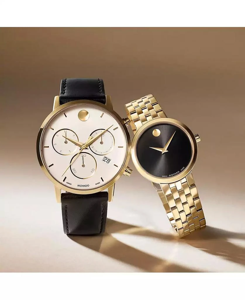 Movado Women's Museum Classic Swiss Quartz Yellow PVD Watch 30mm 4