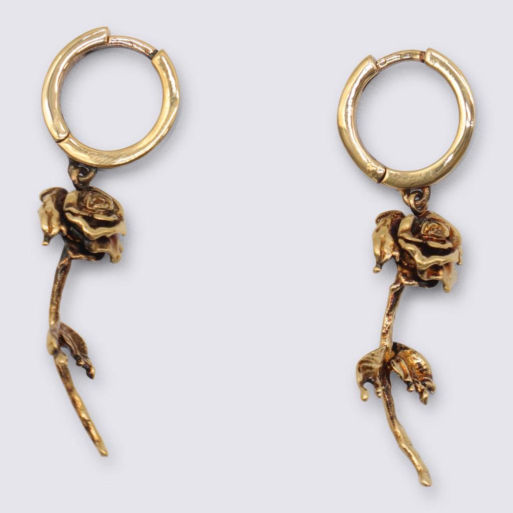 Alexander McQueen Alexander McQueen Gold Tone Metal Earrings