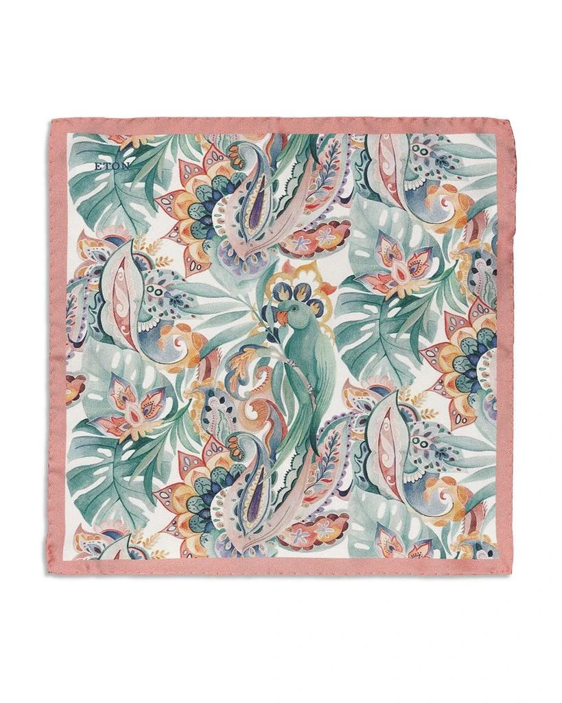 Eton Floral Silk Pocket Square 1