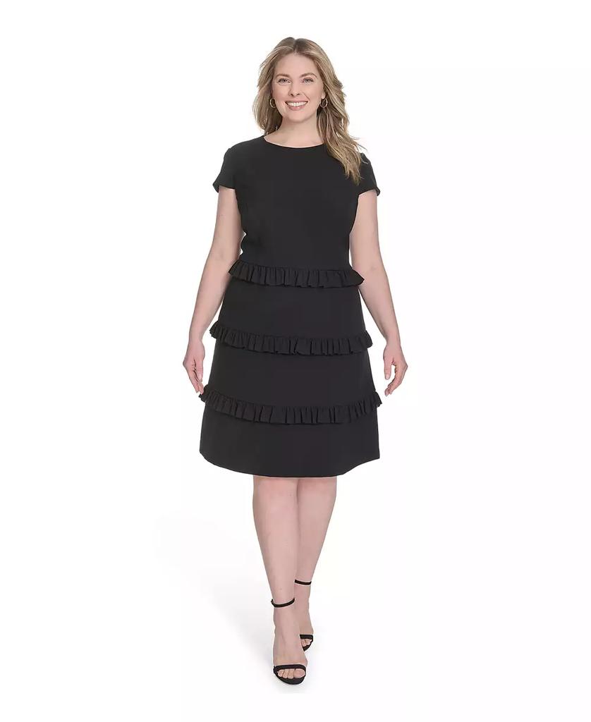 Eliza J Plus Size Stretch Crepe A-Line Dress