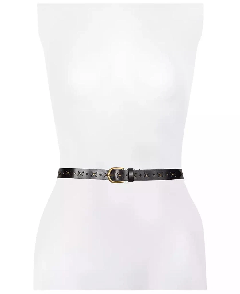 Frye Women's Beaded Perf Belt 4